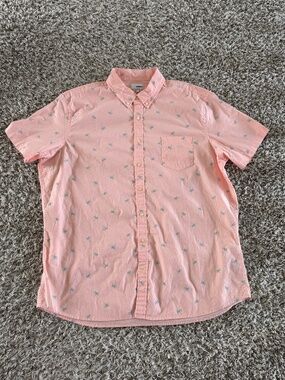 Sonoma Goods For Life Men’s Pink Palm Tree Button-Up Shirt XXL